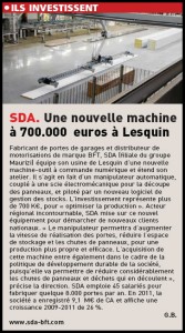 Machine à panneaux SDA