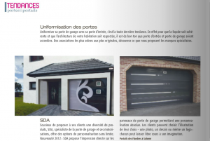 SDA cité dans Tendances Magazine